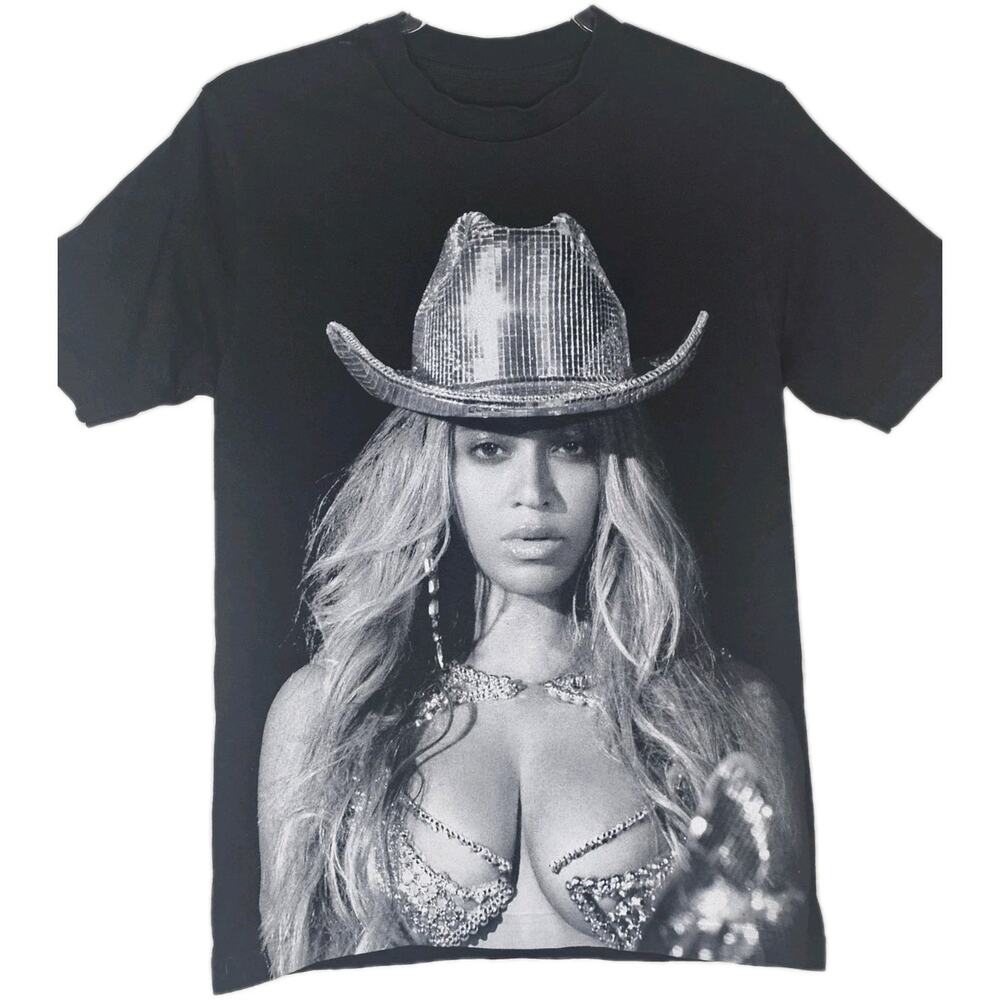 BEYONCE OFFICIAL RENAISSANCE WORLD TOUR CONCERT T-SHIRT COWBOY HAT Size S